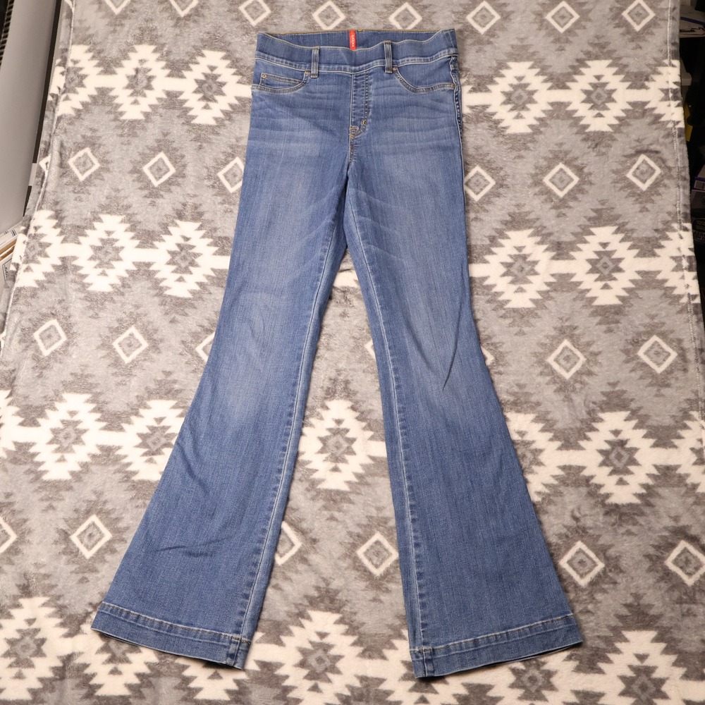Spanx Flare Jeans Vintage Indigo Pull On High Rise Denim 20456R Medium